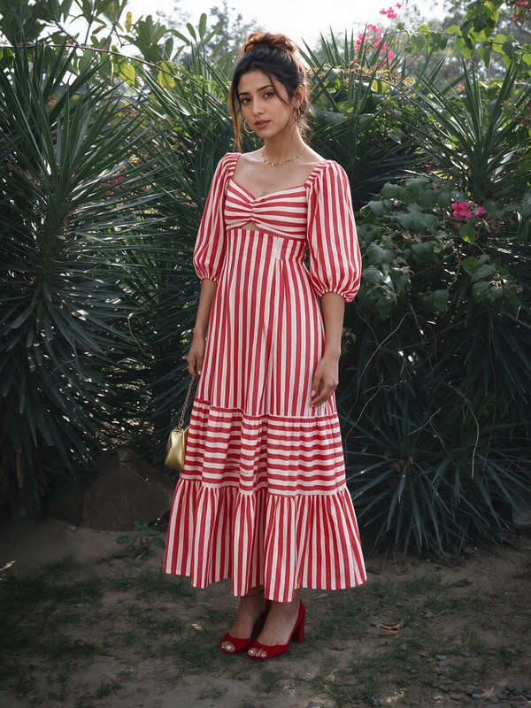 Red Peprika Maxi Dress