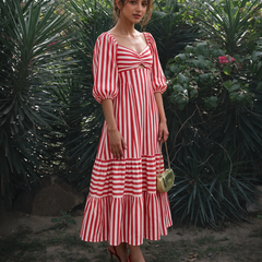 Red Peprika Maxi Dress