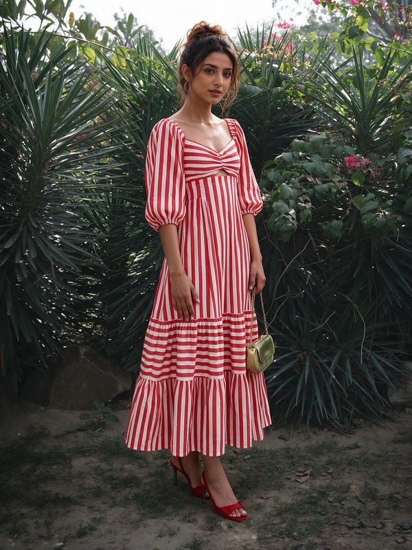 Red Peprika Maxi Dress