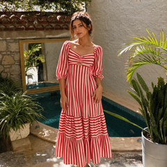 Red Peprika Maxi Dress