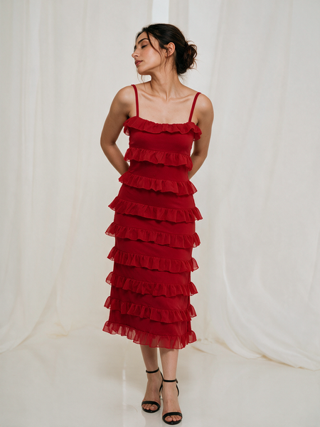 Red Frill Dress