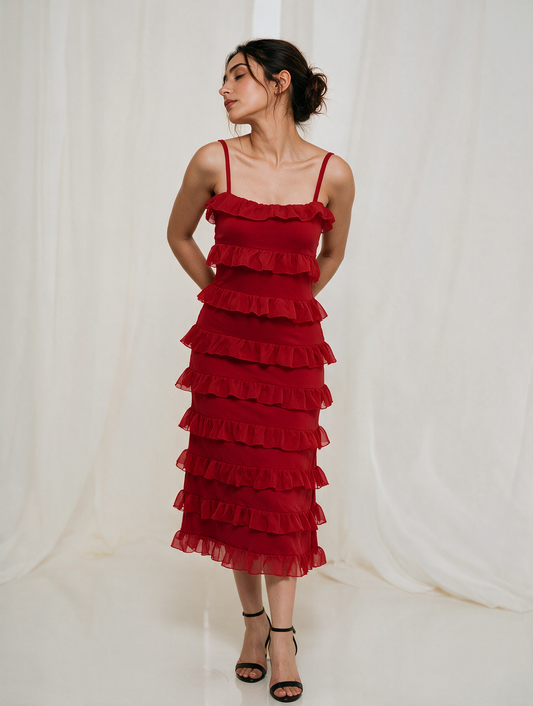 Red Frill Dress