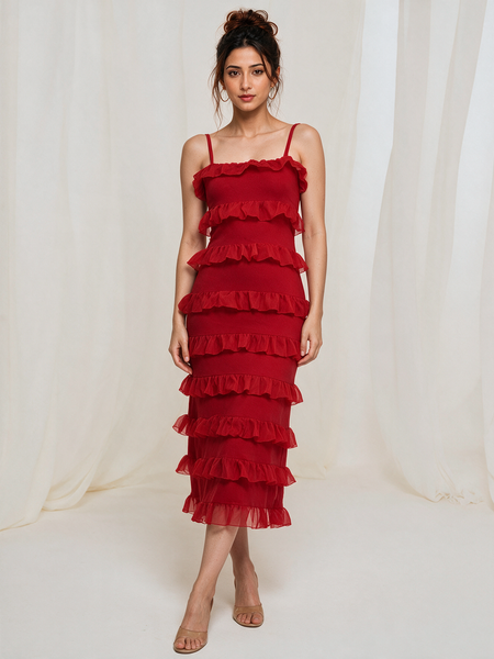 Red Frill Dress