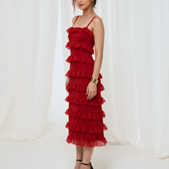 Red Frill Dress