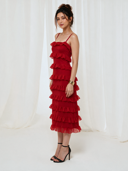 Red Frill Dress