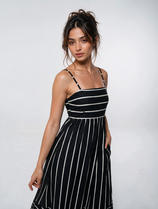 Retro French Maxi Dress
