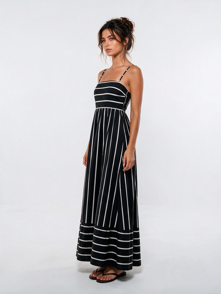 Retro French Maxi Dress