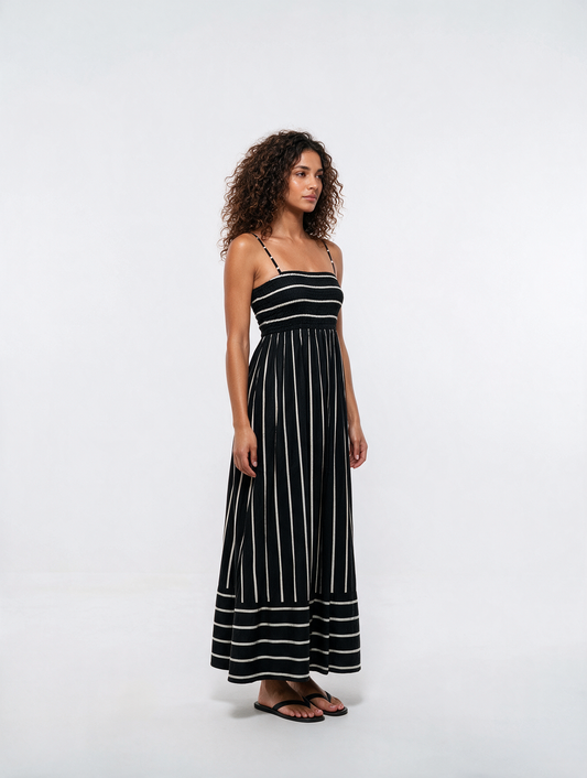 Retro French Maxi Dress
