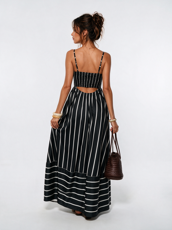 Retro French Maxi Dress