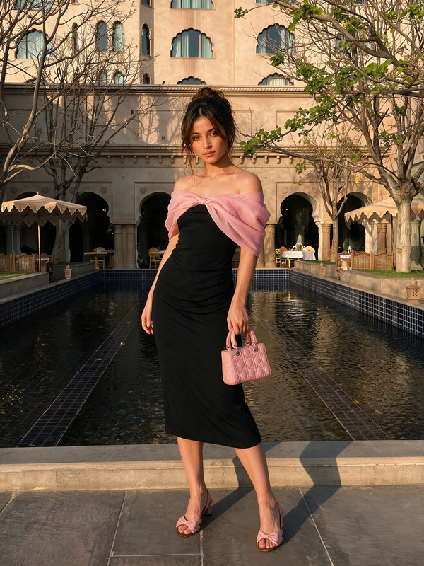 Selena Pink Bow Dress