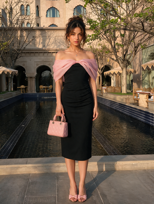 Selena Pink Bow Dress