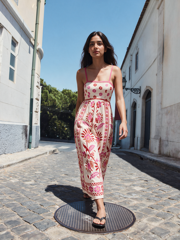 Blooming Scarlet Floral Maxi Dress