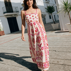 Blooming Scarlet Floral Maxi Dress