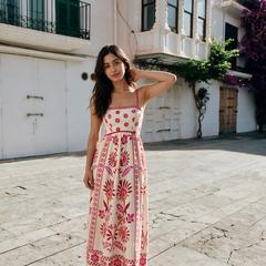 Blooming Scarlet Floral Maxi Dress