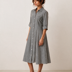 Pinstripe Shirt Dress